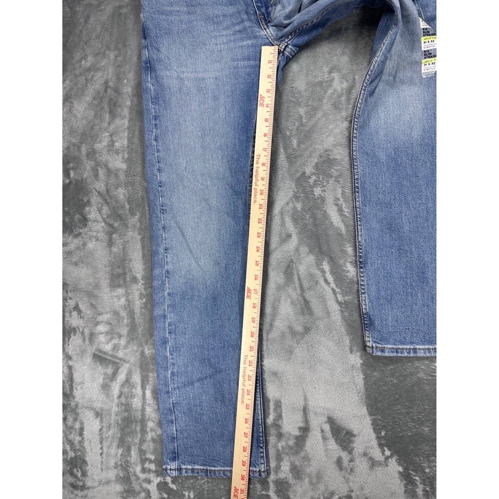 Levis 513 Slim Straight Jeans Mens 31x32 Blue Flex Stretch 08513-0933 NWT - Picture 4 of 11